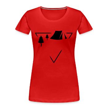 Summer Camp Label - Insert Own Text - T-shirt bio Premium Femme - rouge - Devant - Mia (176cm)