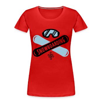 snowboarding boards - Frauen Premium Bio T-Shirt - Rot - Vorne - Mia (176cm)