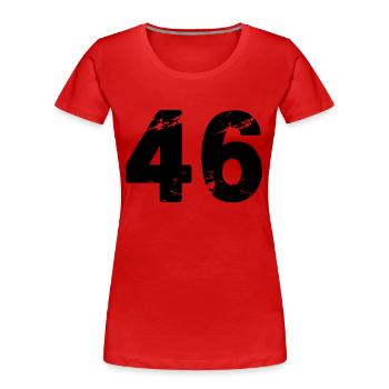 46 - Frauen Premium Bio T-Shirt - Rot - Vorne - Mia (176cm)