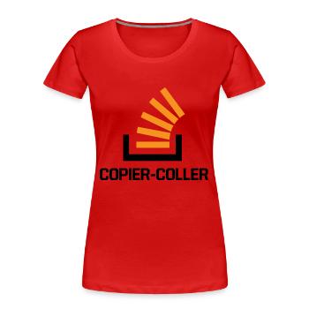 Copier Coller Programmer Software Developer Nerd G - Frauen Premium Bio T-Shirt - Rot - Vorne - Mia (176cm)