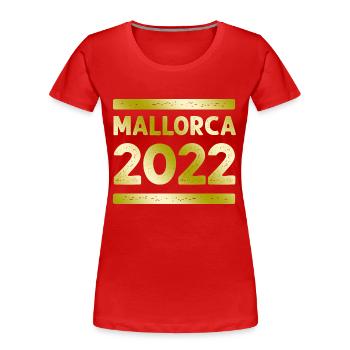 Équipage de fête de Majorque - T-shirt bio Premium Femme - rouge - Devant - Mia (176cm)