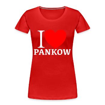 I LOVE PANKOW - Frauen Premium Bio T-Shirt - Rot - Vorne - Mia (176cm)