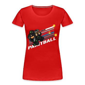 paintball gotcha markierer paintballer - Frauen Premium Bio T-Shirt - Rot - Vorne - Mia (176cm)