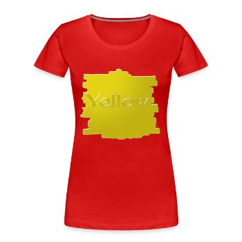 Jaune - T-shirt bio Premium Femme - rouge - Devant - Mia (176cm)