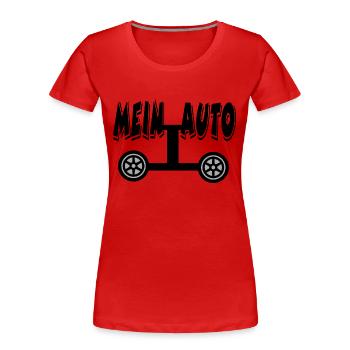 Auto - Frauen Premium Bio T-Shirt - Rot - Vorne - Mia (176cm)