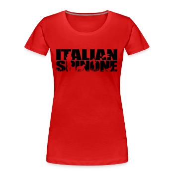 ITALIAN SPINONE Hunting Dog Hunting Dogs Wilsigns - Women's Premium Organic T-Shirt - red - Front - Mia (176cm)