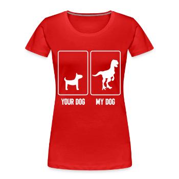 Malinois Berger Belge Malines Chien - T-shirt bio Premium Femme - rouge - Devant - Mia (176cm)