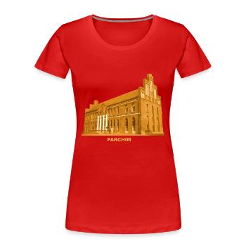 Parchim Town Hall Alter Markt Mecklenburg-Vorpommern - Women's Premium Organic T-Shirt - red - Front - Mia (176cm)