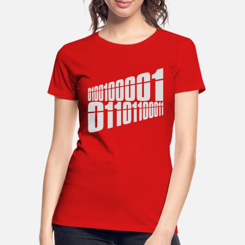 Langage de programme de code binaire T-shirt bio Premium Femme
