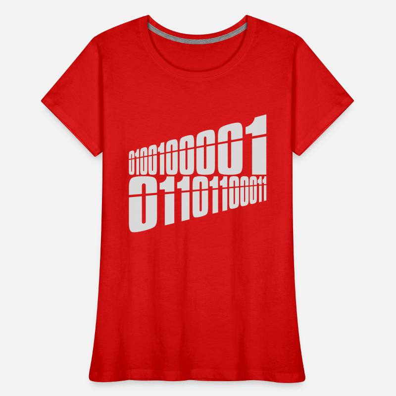 Langage de programme de code binaire T-shirt bio Premium Femme