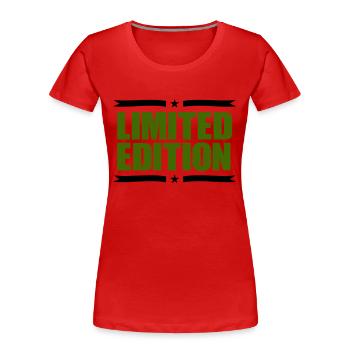 limited edition - Frauen Premium Bio T-Shirt - Rot - Vorne - Mia (176cm)