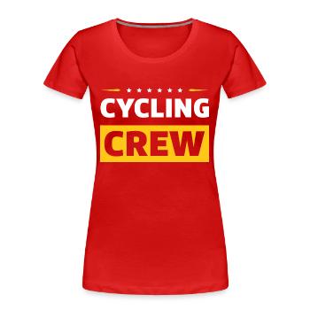 Cycling Crew - Frauen Premium Bio T-Shirt - Rot - Vorne - Mia (176cm)