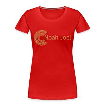 Pour Noah Joel - T-shirt bio Premium Femme - rouge - Devant - Mia (176cm)