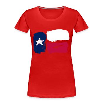 Texas - T-shirt bio Premium Femme - rouge - Devant - Mia (176cm)