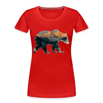 Berg der Bären - Frauen Premium Bio T-Shirt - Rot - Vorne - Mia (176cm)
