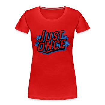 Les Maple Leafs juste une fois sombres - T-shirt bio Premium Femme - rouge - Devant - Mia (176cm)