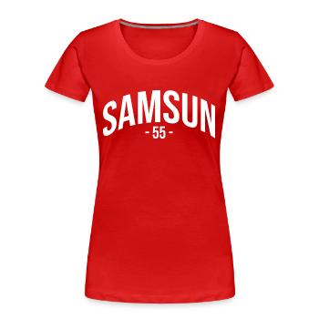 Samsun 55 Turquie Turquie Turquie Cadeau Vacances TR Türk - T-shirt bio Premium Femme - rouge - Devant - Mia (176cm)