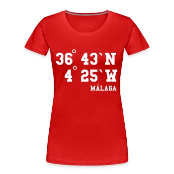 Malaga Andalousie Espagne Vacances Malaga - T-shirt bio Premium Femme - rouge - Devant - Mia (176cm)