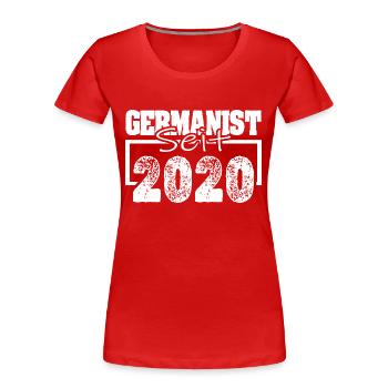 2020 - Frauen Premium Bio T-Shirt - Rot - Vorne - Mia (176cm)