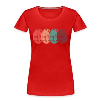 multicolor monowheels Design for a fans of - Women's Premium Organic T-Shirt - red - Front - Mia (176cm)