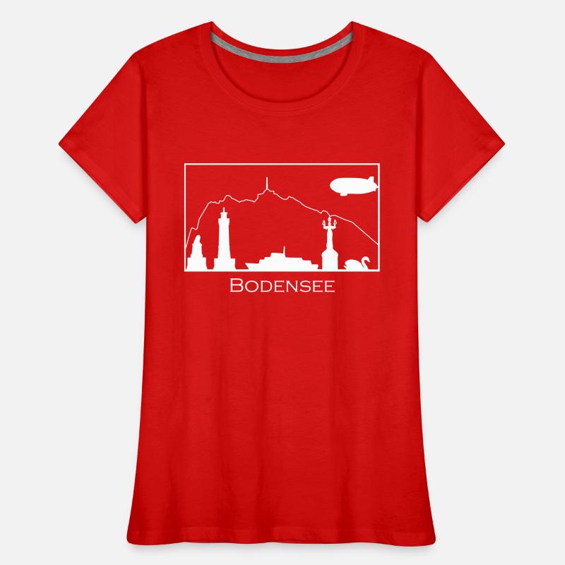 Bodensee & Pfänder | Silhouette filled | Weiß Frauen Premium Bio T-Shirt