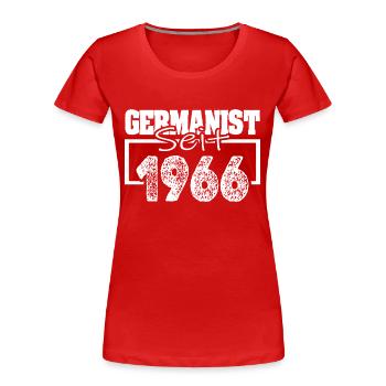 1966 - Frauen Premium Bio T-Shirt - Rot - Vorne - Mia (176cm)