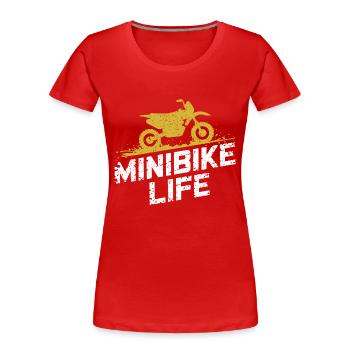 Small bikes, big passion - Women's Premium Organic T-Shirt - red - Front - Mia (176cm)