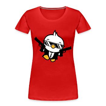 Bird 2 Gun Guns Agent Sunglasses Cool - Women's Premium Organic T-Shirt - red - Front - Mia (176cm)