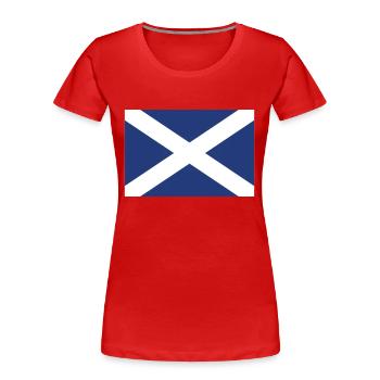 schottland - Frauen Premium Bio T-Shirt - Rot - Vorne - Mia (176cm)