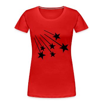 Stars - T-shirt bio Premium Femme - rouge - Devant - Mia (176cm)