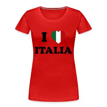 I LOVE ITALY - Women's Premium Organic T-Shirt - red - Front - Mia (176cm)