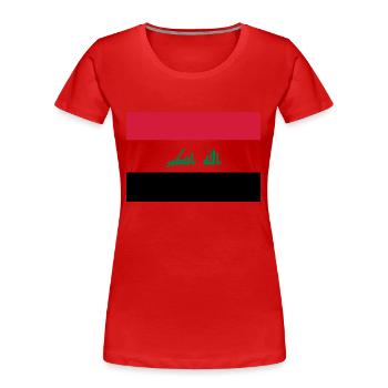 Irak - Frauen Premium Bio T-Shirt - Rot - Vorne - Mia (176cm)
