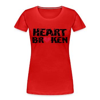 Herz <3Broken - Frauen Premium Bio T-Shirt - Rot - Vorne - Mia (176cm)