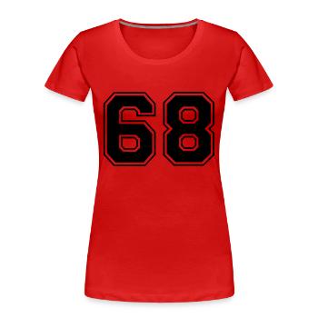 68 - Women's Premium Organic T-Shirt - red - Front - Mia (176cm)