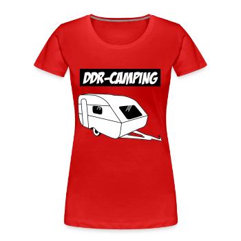 Camping QEK Aero DDR - T-shirt bio Premium Femme - rouge - Devant - Mia (176cm)