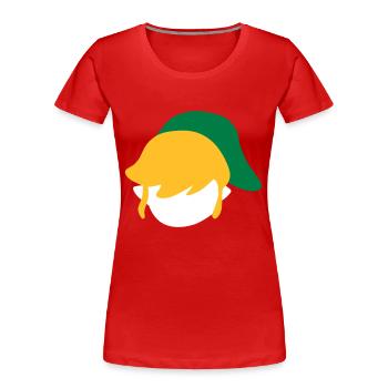 Link - Frauen Premium Bio T-Shirt - Rot - Vorne - Mia (176cm)