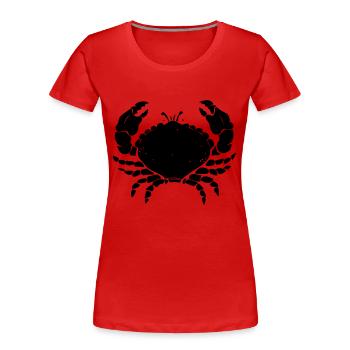 crab - Women's Premium Organic T-Shirt - red - Front - Mia (176cm)