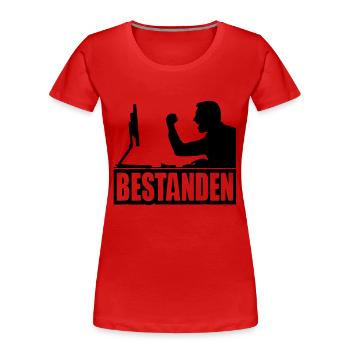 bestanden - Frauen Premium Bio T-Shirt - Rot - Vorne - Mia (176cm)