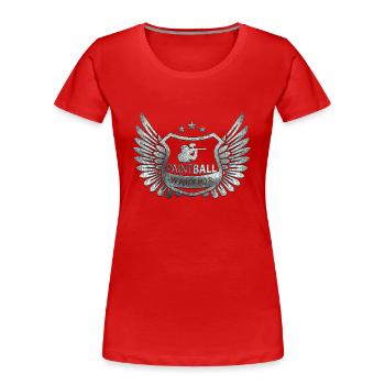 paintball - Frauen Premium Bio T-Shirt - Rot - Vorne - Mia (176cm)