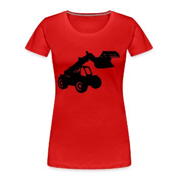 fork loader - Women's Premium Organic T-Shirt - red - Front - Mia (176cm)