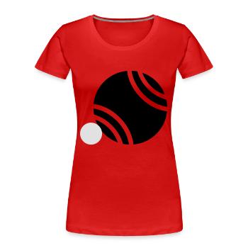 Pétanque - T-shirt bio Premium Femme - rouge - Devant - Mia (176cm)
