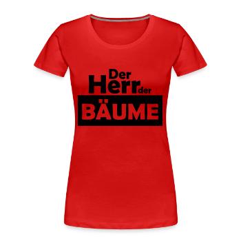 der herr der bäume - Frauen Premium Bio T-Shirt - Rot - Vorne - Mia (176cm)