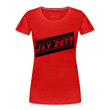 Jay Zett Trainingsjacke - Frauen Premium Bio T-Shirt - Rot - Vorne - Mia (176cm)