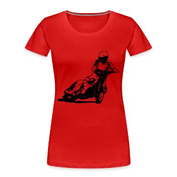 Speedway Racer - Frauen Premium Bio T-Shirt - Rot - Vorne - Mia (176cm)