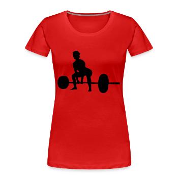 frau gewichte - Frauen Premium Bio T-Shirt - Rot - Vorne - Mia (176cm)