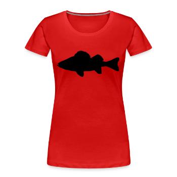 barsch fisch silhouette - Frauen Premium Bio T-Shirt - Rot - Vorne - Mia (176cm)