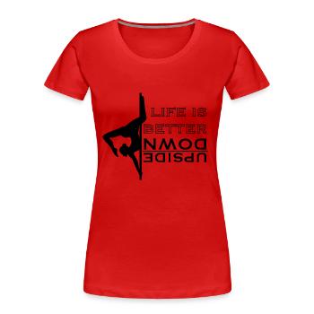 Pole Dance - Frauen Premium Bio T-Shirt - Rot - Vorne - Mia (176cm)