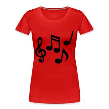 noten - Frauen Premium Bio T-Shirt - Rot - Vorne - Mia (176cm)
