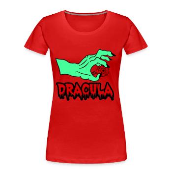 Dracula - Women's Premium Organic T-Shirt - red - Front - Mia (176cm)