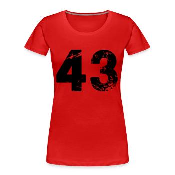 43 - Women's Premium Organic T-Shirt - red - Front - Mia (176cm)
